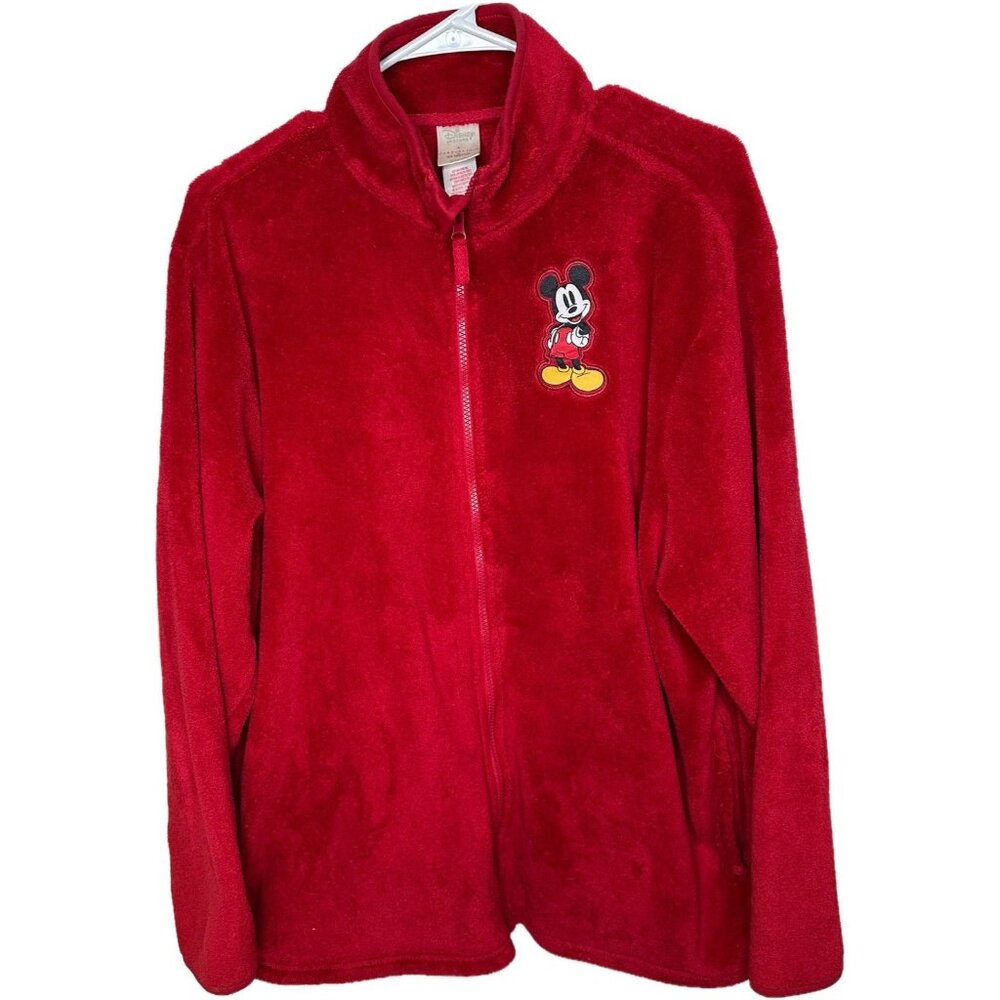 Disney Mickey Mouse Men’s Red Fleece Jacket L